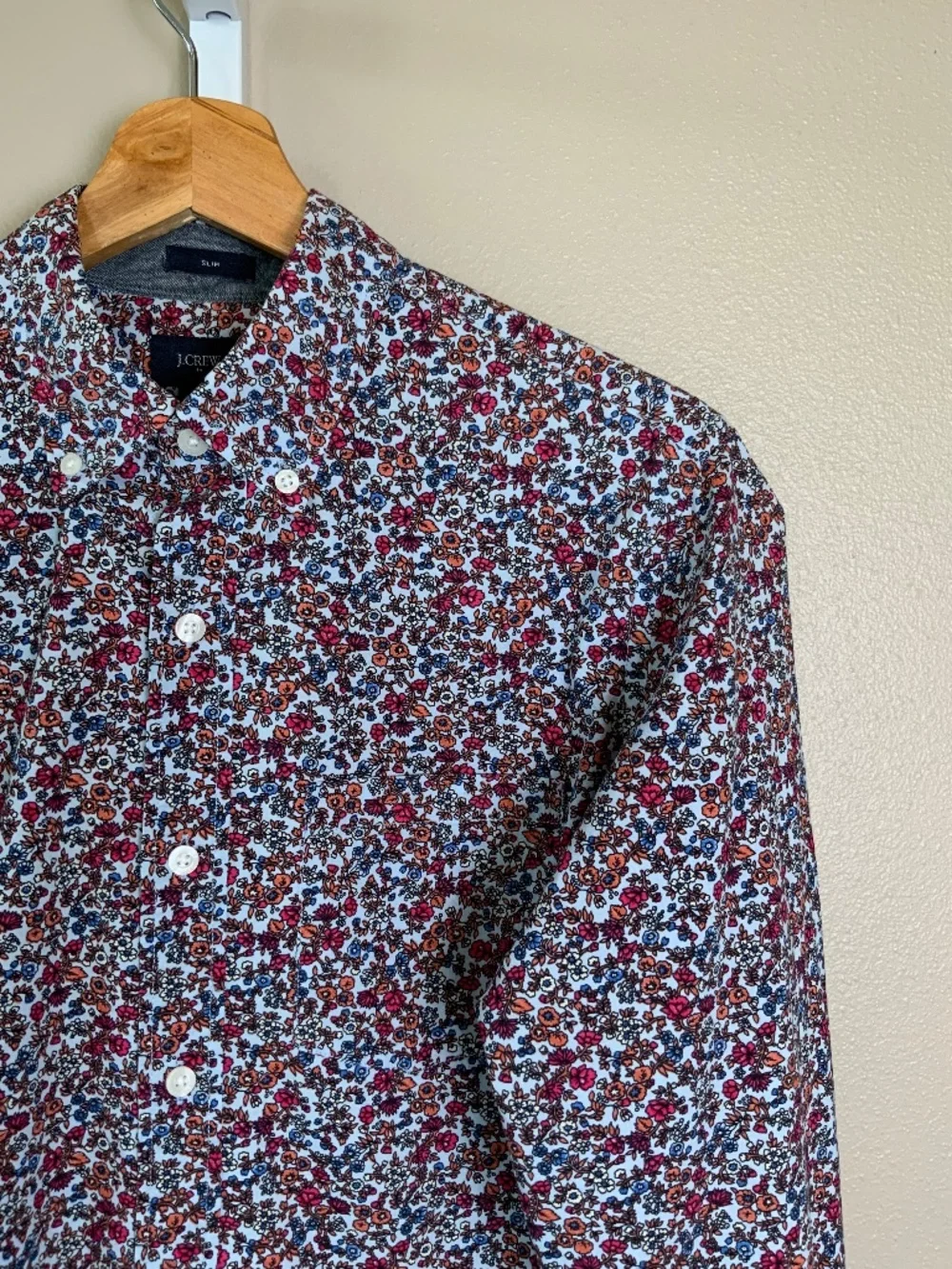 J. Crew Floral Printed Slim Fit Casual Button Down Shirt